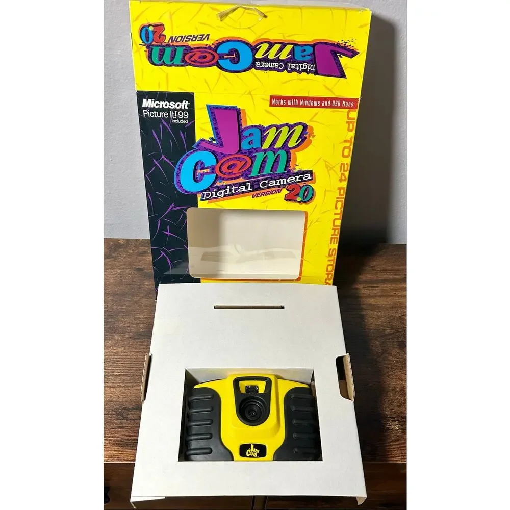 KB Gear JamCam 2.0 Digital Camera Yellow - 1999 Y2K Retro Vintage Digicam In Box